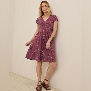 Pact Crossover Dress Mauve